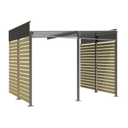 Abribus avec bardages et structure en acier modèle Conviviale
