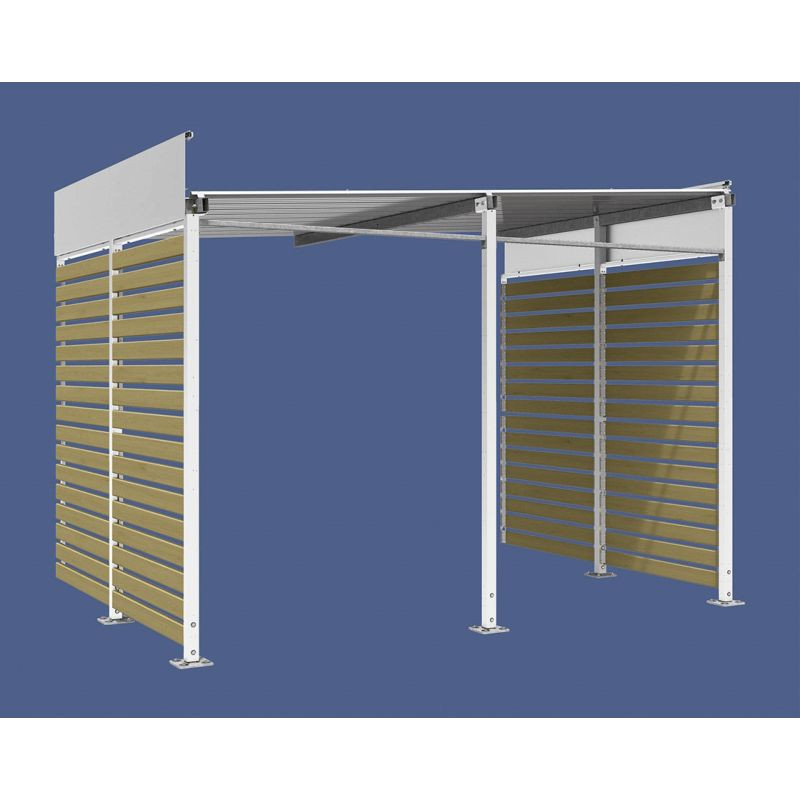 Abribus avec bardages et structure en acier modèle Conviviale