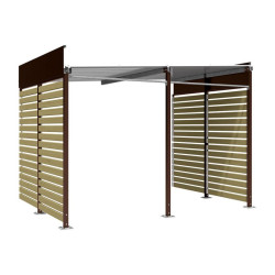 Abribus avec bardages et structure en acier modèle Conviviale