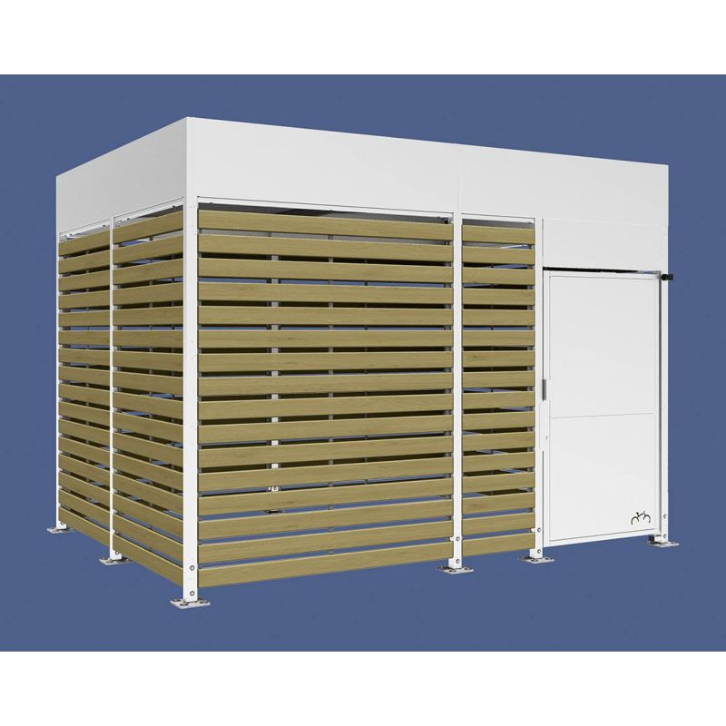 Abribus avec bardages et structure en acier modèle Conviviale