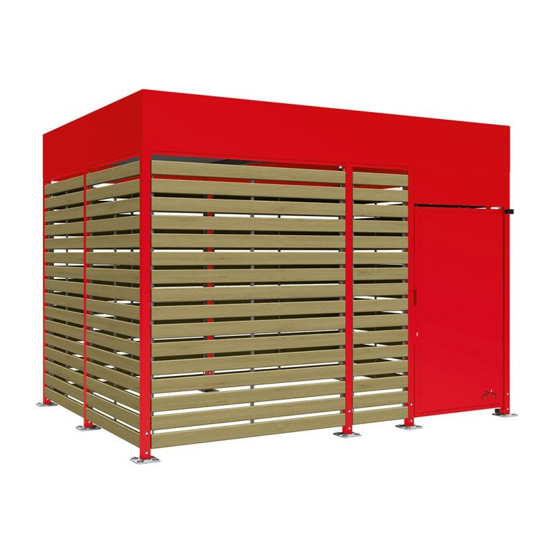 Abribus avec bardages et structure en acier modèle Conviviale