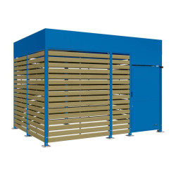 Abribus avec bardages et structure en acier modèle Conviviale