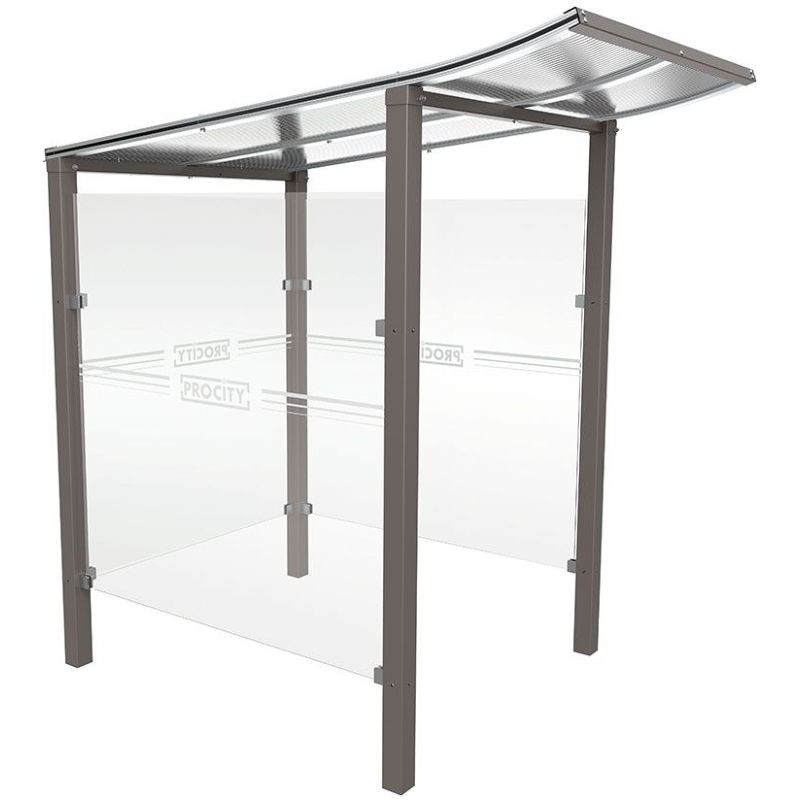 Abri extérieur en acier et plastique transparent