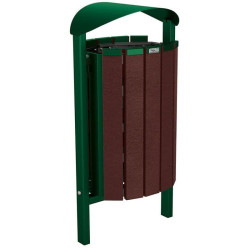 Corbeille Silaos acier et plastique recyclé 50 litres