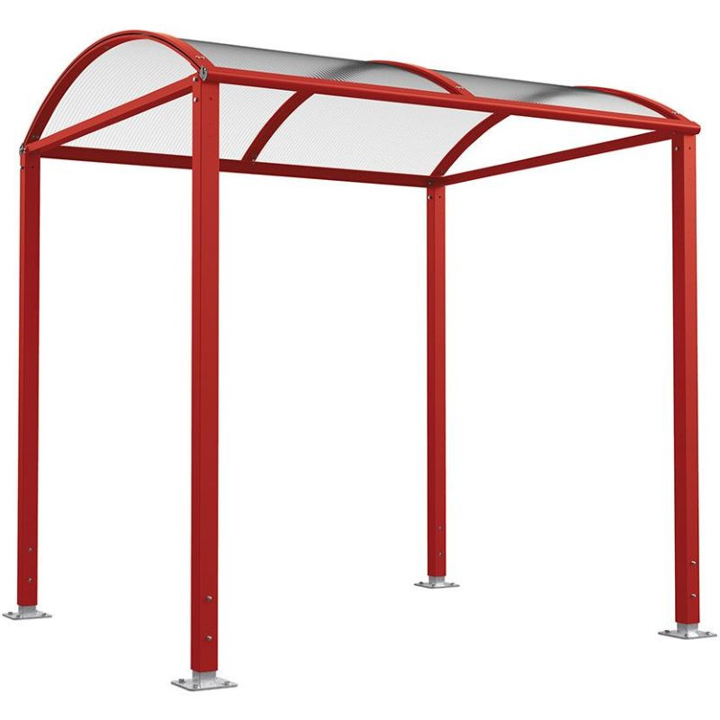 Abri extérieur Voûte "M" avec bardage en verre ou polycarbonate