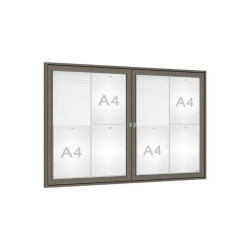 Vitrine d'affichage extérieur double battant - Vitre plexichoc