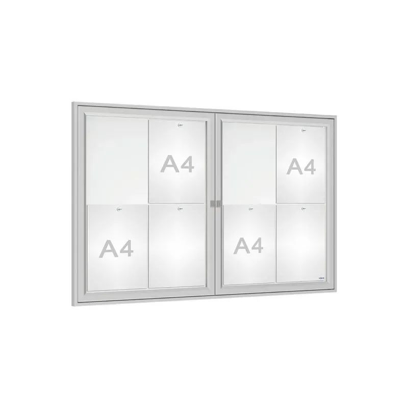Vitrine d'affichage extérieur double battant - Vitre plexichoc