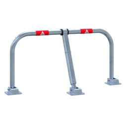 Arceau de stationnement pour parking rabattable à serrure ou cadenas