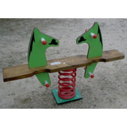 Jeu à bascule sur ressort Cheval