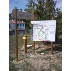 Panneau arrivée pour parcours de santé - Loisirs Aménagements