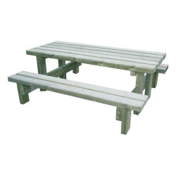 Table de pique nique en pin Rustique - Longueur 200 cm