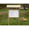Panneau d'affichage extérieur avec toit + affichage PVC 96 x 96 cm