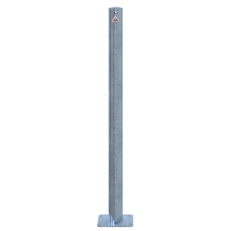 Poteau de dissuasion en galva avec ou sans anneaux pour chaîne