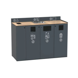 Meuble de tri et débarrasage pour restauration Rossignol Restotri