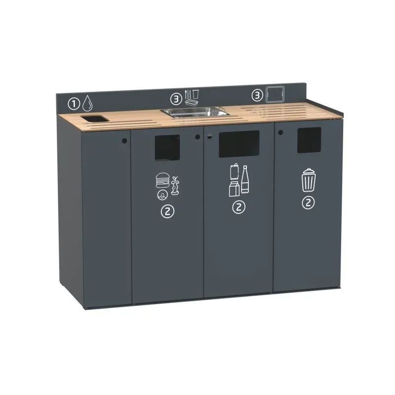 Meuble de tri et débarrasage pour restauration Rossignol Restotri