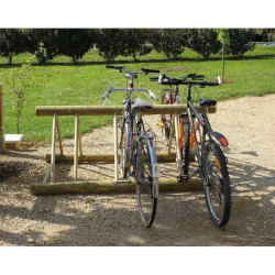 Support 6 vélos en bois double face