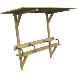 Banc en bois avec toit Londres spécial Sénior