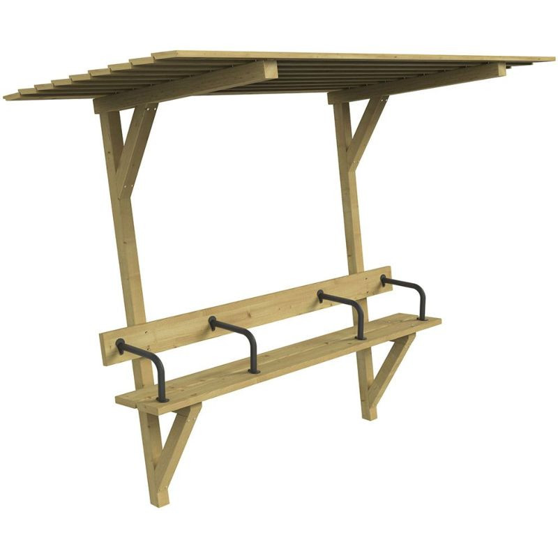 Banc en bois avec toit Londres spécial Sénior