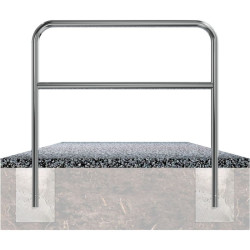 Arceau inox avec barre transversale Schake - Protection ou appui vélo