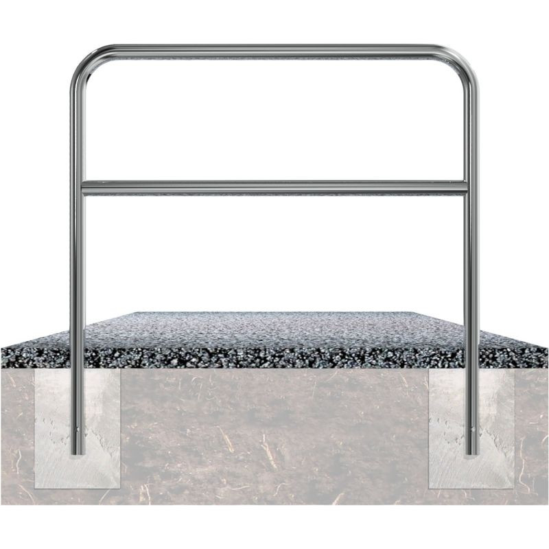 Arceau inox avec barre transversale Schake - Protection ou appui vélo