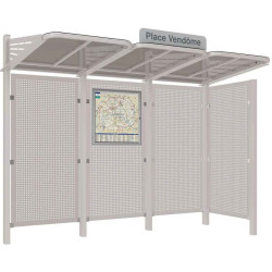 Abribus avec bardages et structure en acier modèle Conviviale