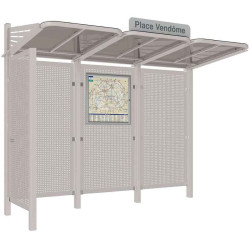 Abribus avec bardages et structure en acier modèle Conviviale