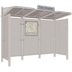 Abribus avec bardages et structure en acier modèle Conviviale