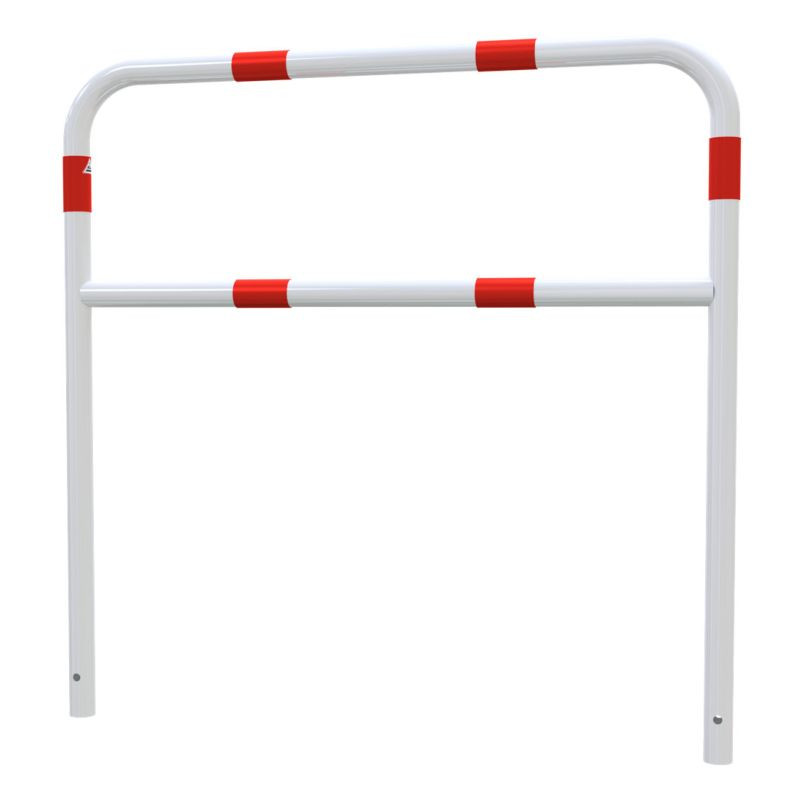 Arceau de protection rouge et blanc avec barre de renfort Schake