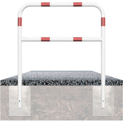 Arceau de protection rouge et blanc avec barre de renfort Schake