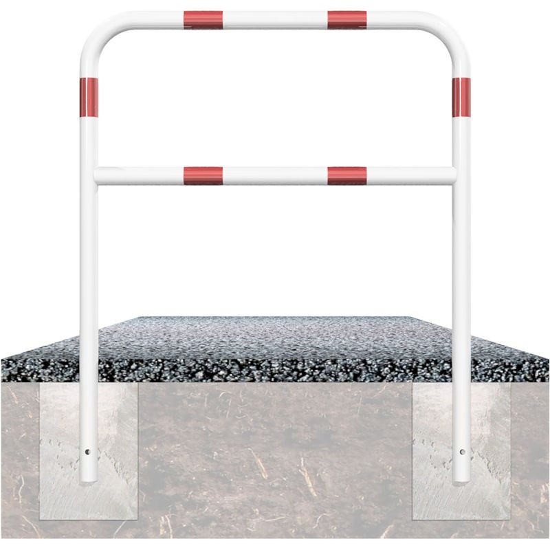 Arceau de protection rouge et blanc avec barre de renfort Schake