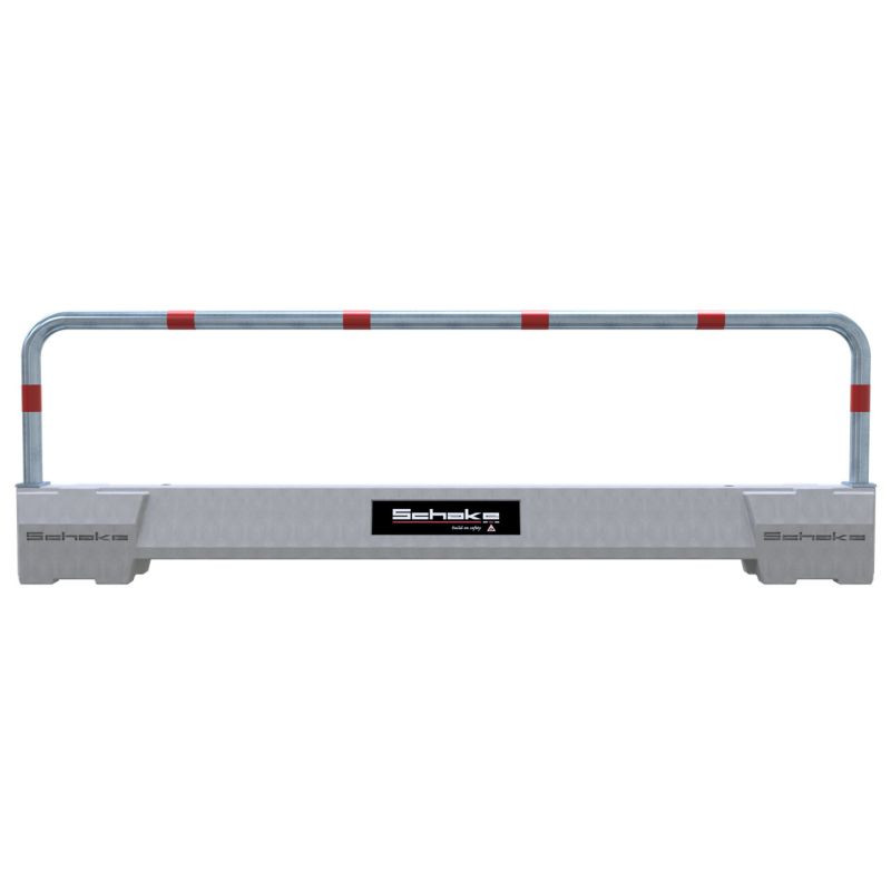 Barrière de sécurité en béton avec arceau de protection en acier