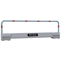 Barrière de sécurité en béton avec arceau de protection en acier