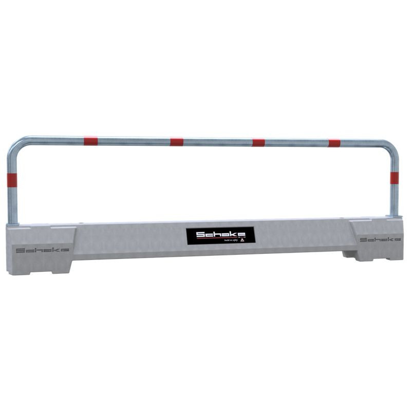 Barrière de sécurité en béton avec arceau de protection en acier