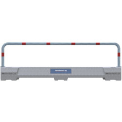 Barrière de sécurité en béton avec arceau de protection en acier