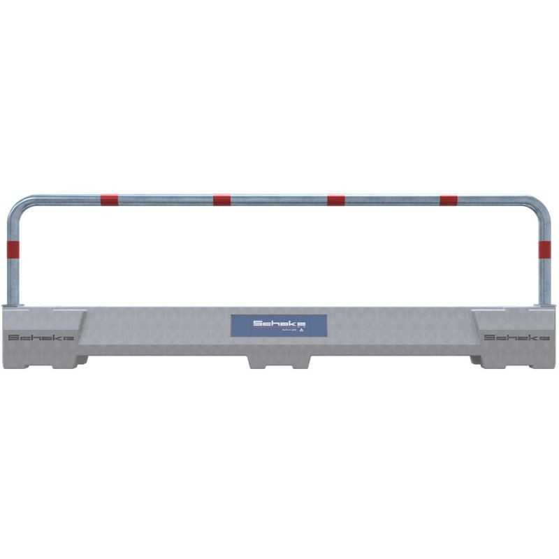 Barrière de sécurité en béton avec arceau de protection en acier