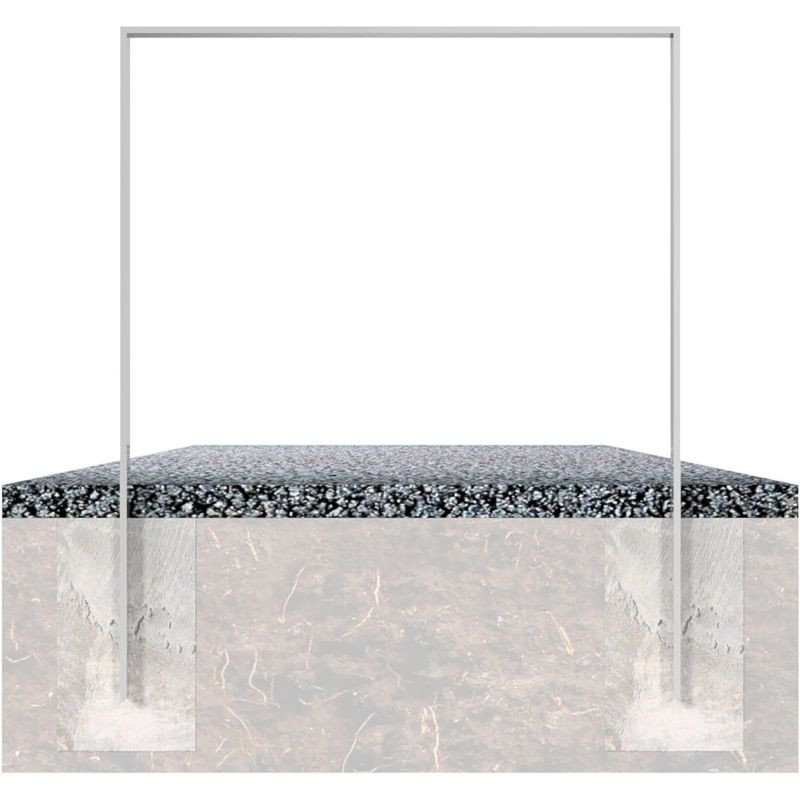 Arceau d'appui vélos en acier plat 50 x 12 mm Schake