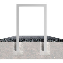 Arceau d'appui pour vélos en tube carré 6 x 6 cm Schake