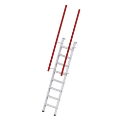 Escalier avec main courante et crochets jusqu'à 5,5 mètres