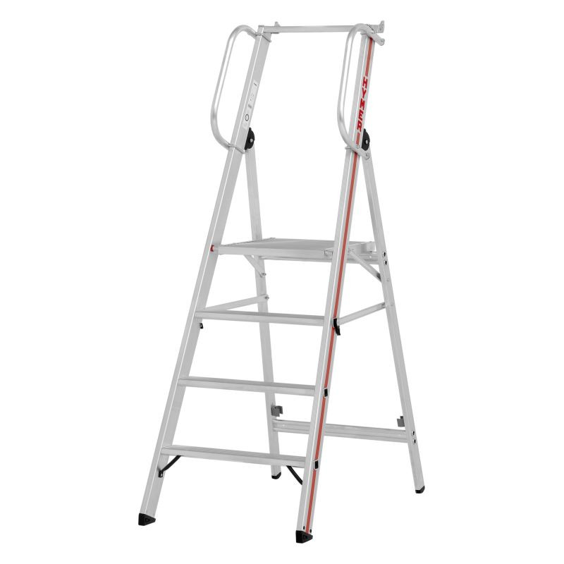 Echelle avec rail de protection et plate-forme jusqu'à 4,5 m