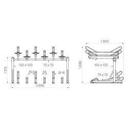 Support 12 vélos à double étage Procity Horizon