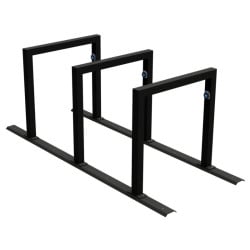 Support 3 vélos électriques E-Bikes avec prises et boîtes de charge