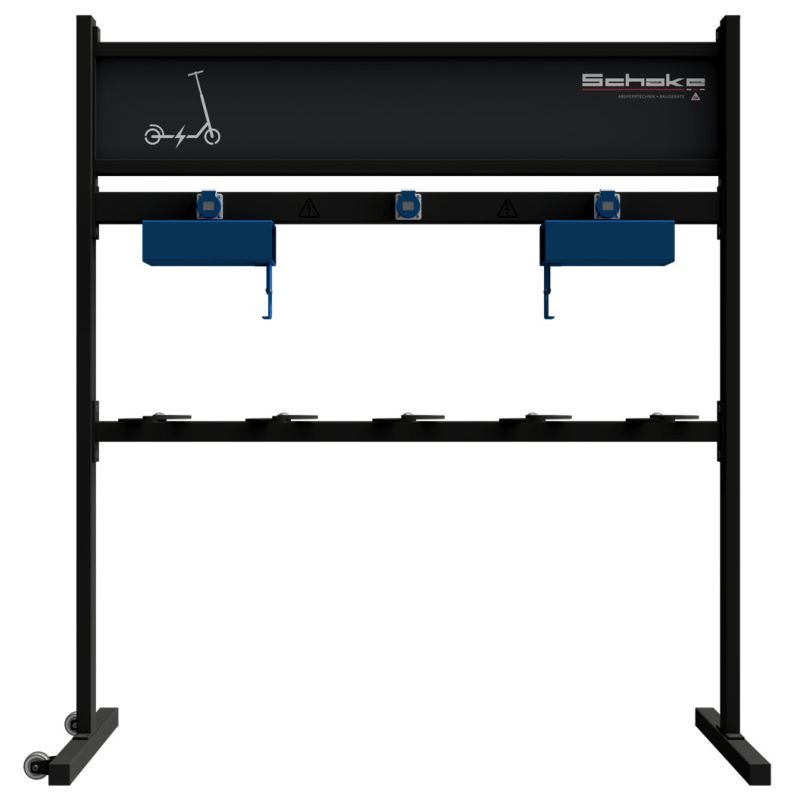 Rack 5 trottinettes électriques avec prises de courant Schake
