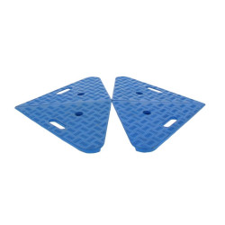 Lot de deux embouts droits et gauche pour rampe PMR