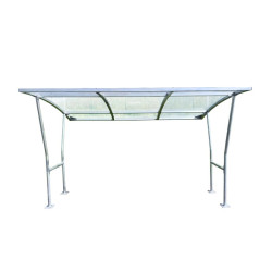 Abri vélo d'extérieur avec toit en polycarbonate