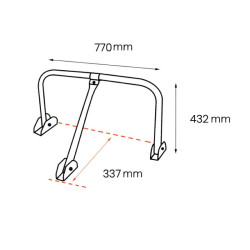 Arceau avec ou sans structure de protection pour parking