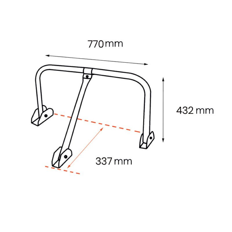 Arceau avec ou sans structure de protection pour parking