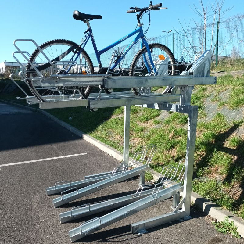 Rack à vélo deux étages Viso VELOLIFT - 8 rangements