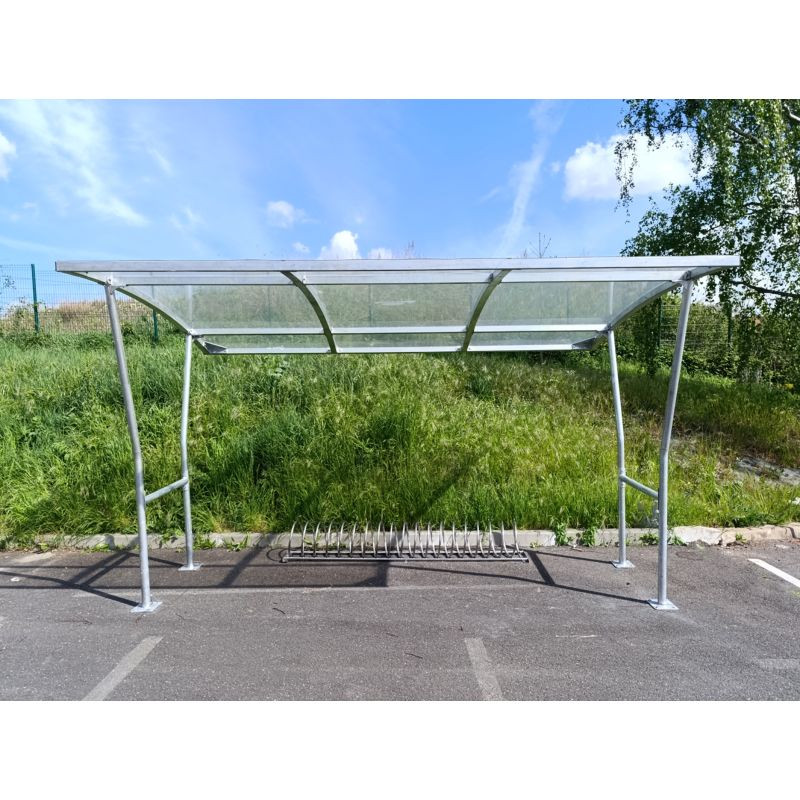 Abri vélo d'extérieur avec toit en polycarbonate