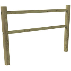 Barrière de délimitation de chemin en bois résineux - Rondin