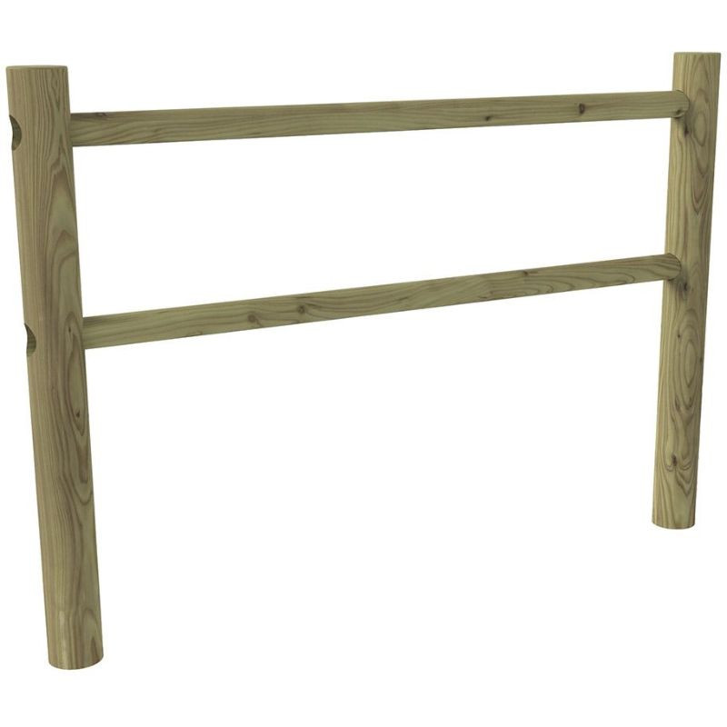 Barrière de délimitation de chemin en bois résineux - Rondin